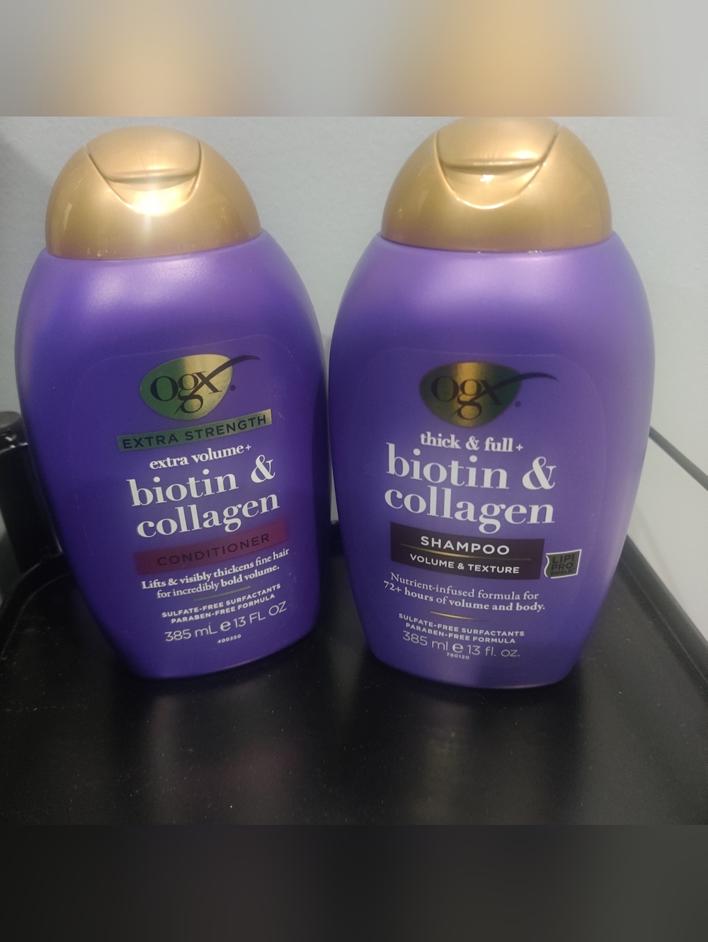 Biotin & Collagen Shampoo and Conditioner Set - Purple